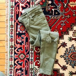 Free People Olive Skinny Jeans size 26